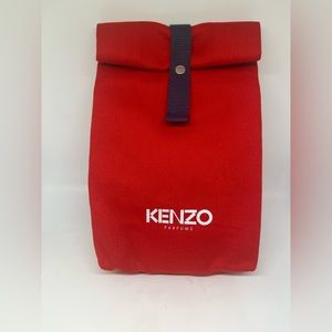 Kenzo Parfums red generous organic cotton pouch